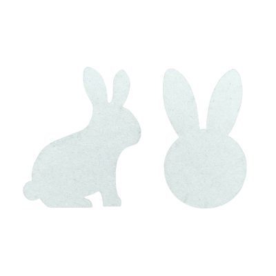 Lapins à décorer en carton - Lot de 8