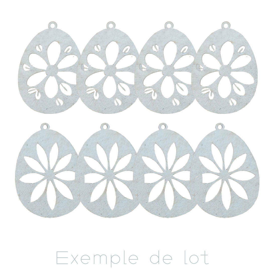 Oeufs à décorer en carton - Lot de 8 4 Oeufs à décorer en carton - Lot de 8 – Image 4