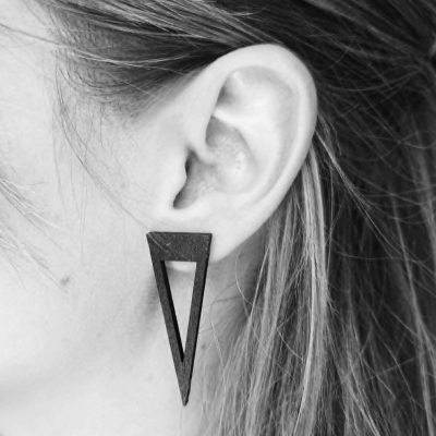 boucles doreilles noires prisme 2